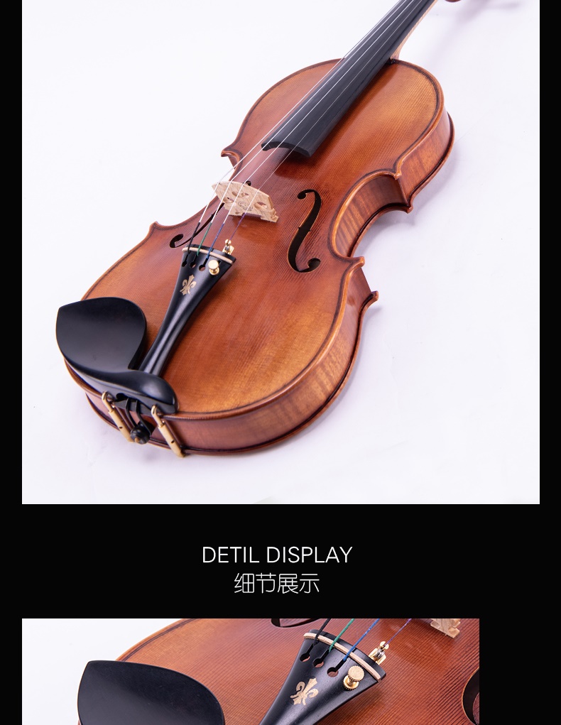 Kiểm tra chuyên nghiệp violin Taishi mới dành cho người lớn trẻ em chơi nhạc cụ học sinh vật liệu nhập khẩu Châu Âu cấp độ Ý - Nhạc cụ phương Tây