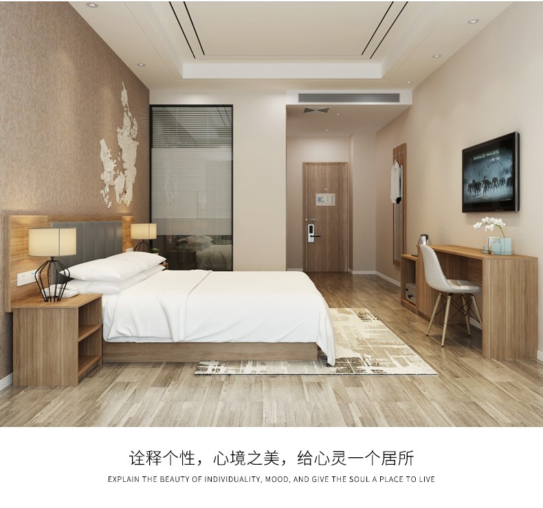 Giường khách sạn tùy chỉnh nội thất khách sạn phòng tiêu chuẩn đầy đủ giường và bữa sáng dịch vụ nội thất căn hộ giường đơn 1,2m khách sạn - Nội thất khách sạn