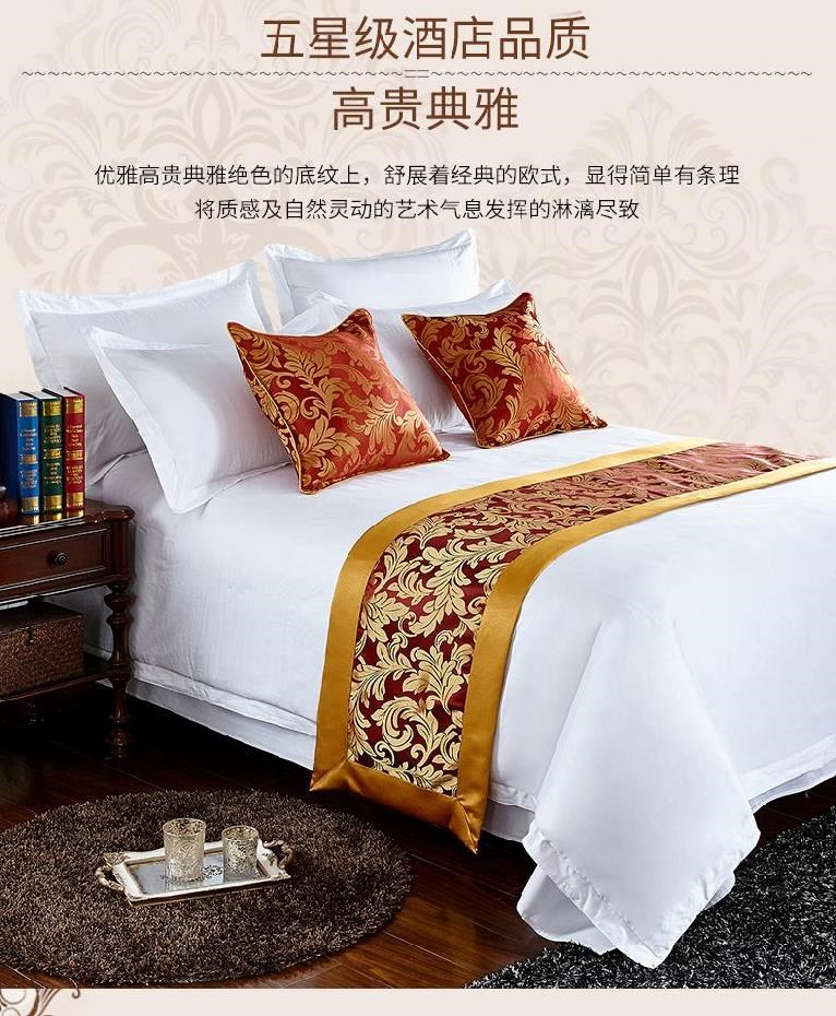 Khăn trải giường khách sạn giường cuối khăn nhà khách sạn gối có thể được tùy chỉnh theo phong cách Bắc Âu đệm Mỹ giường trải giường đệm cuối giường - Trải giường