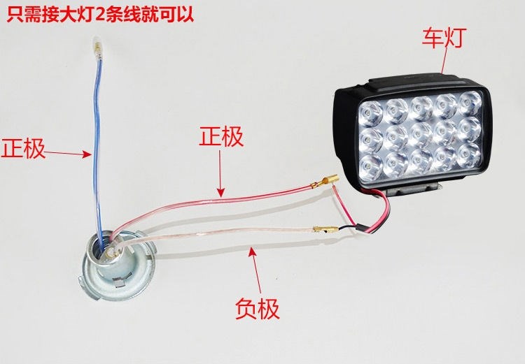 Ánh sáng xe máy siêu sáng sửa đổi ánh sáng xe điện bóng đèn chiếu điểm 12v48v 60v72v80v không thấm nước - Đèn xe máy