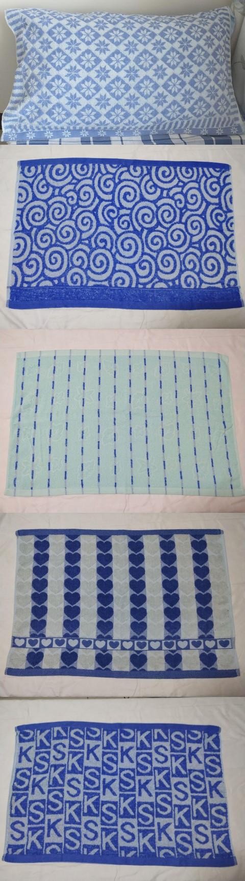 Sinh viên khăn gối màu xanh vải bông tinh khiết vải gối khăn đơn khăn gối dễ thương dải màu xanh tình yêu lõi khăn gối 2 cái - Khăn gối