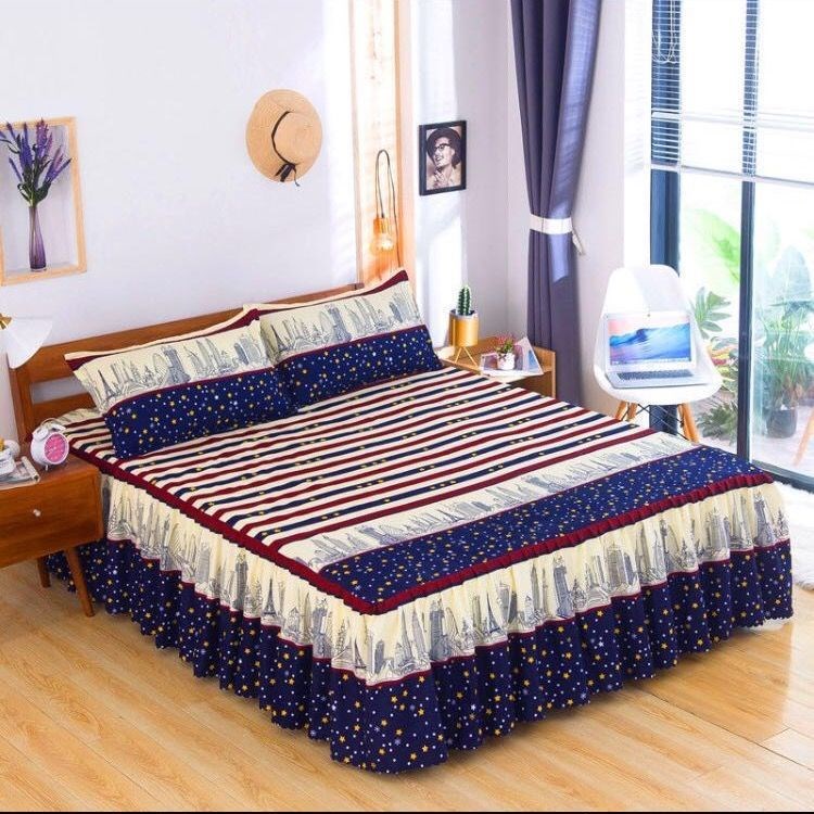 Giấc mơ trên mây Váy đôi Hàn Quốc váy trải giường khăn trải giường ren khăn trải giường ba mảnh 1,5 mét 1,8 mét 2,0 giường - Váy Petti