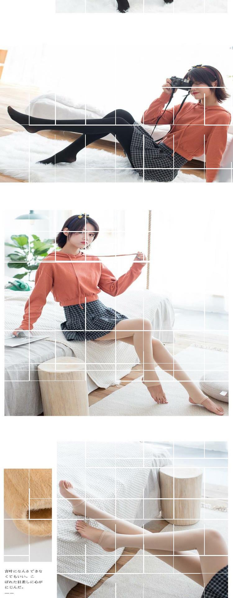 Vớ nữ trên đầu gối của Nhật Bản không thấm nước vớ bê cỡ lớn 200 kg mỡ tăng mm và giữ ấm cho đôi chân gầy - Vớ giảm béo