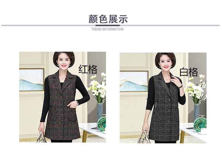 Áo vest mùa thu của mẹ mỏng dành cho phụ nữ trung niên và cao tuổi Phụ nữ mùa xuân và mùa thu áo ghi lê của phụ nữ trung niên và áo khoác ngoài dài - Áo vest