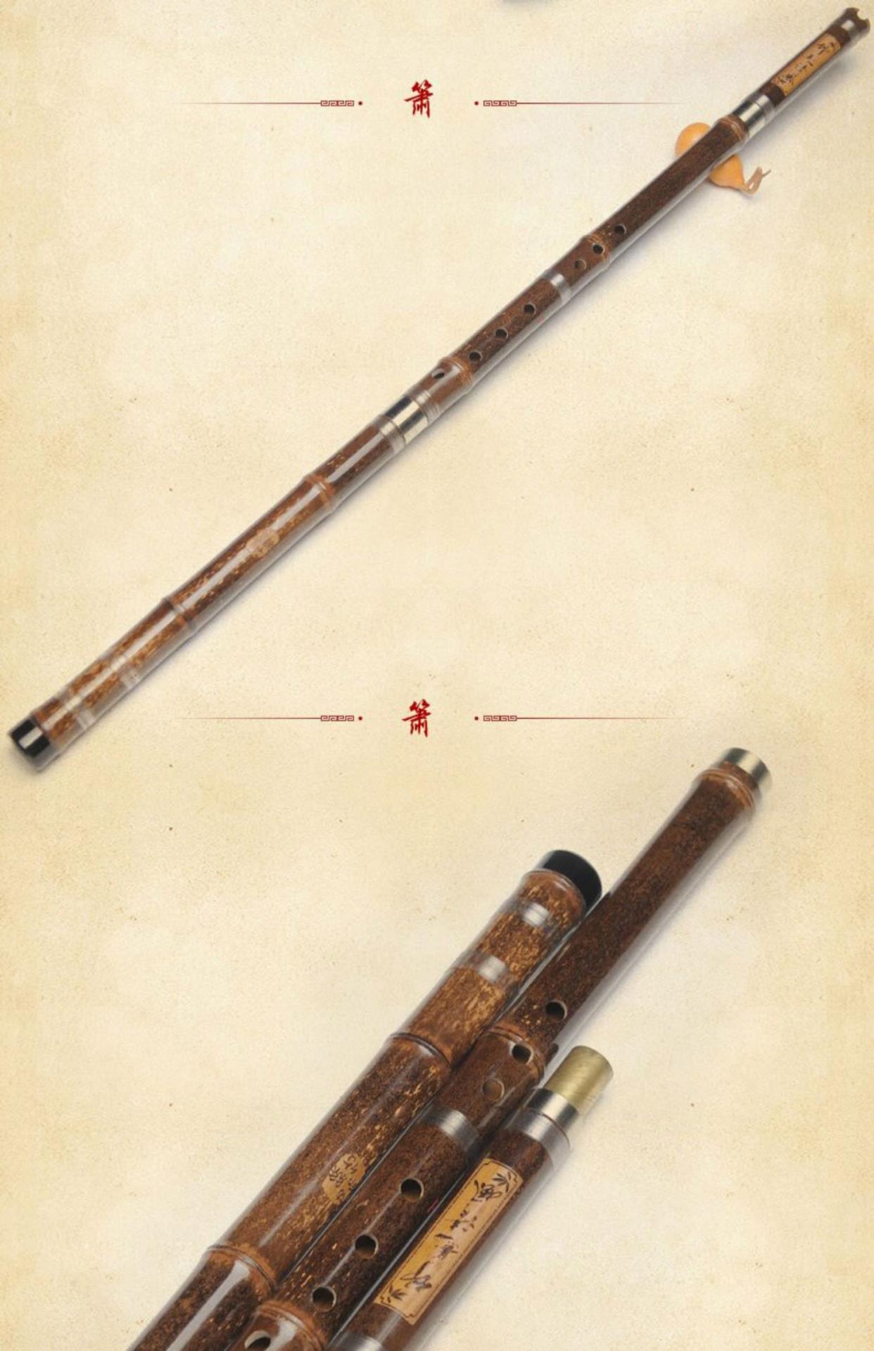 Xưởng tre lụa đích thực Các nhạc cụ chạm khắc tinh xảo cho người mới bắt đầu trung cấp Sáo ba khúc chuyên nghiệp chơi sáo Zizhu Dong sáu lỗ và tám - Nhạc cụ dân tộc