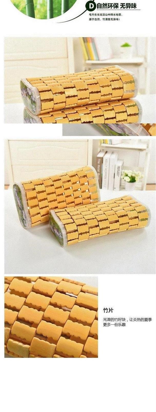 Gối tre mùa hè mát mẻ gối mát mẻ mùa hè chiếu mát học sinh đơn người lớn rỗng ruột gối dệt mát - Gối