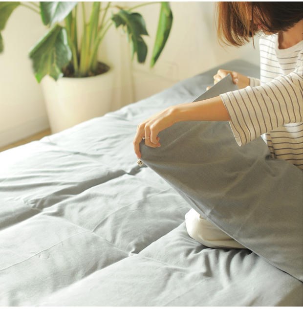 [Bông tinh khiết "một mảnh của Zen thô cứng màu đôi" cotton] bộ khăn trải giường học sinh trẻ em - Khăn trải giường