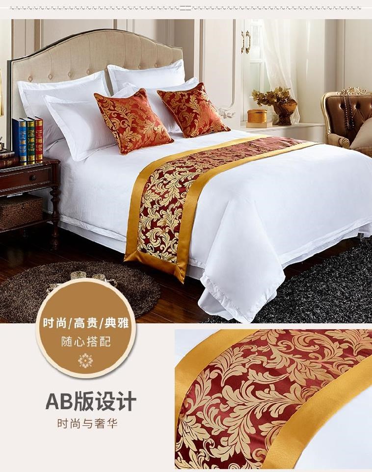 Khăn trải giường khách sạn giường cuối khăn nhà khách sạn gối có thể được tùy chỉnh theo phong cách Bắc Âu đệm Mỹ giường trải giường đệm cuối giường - Trải giường