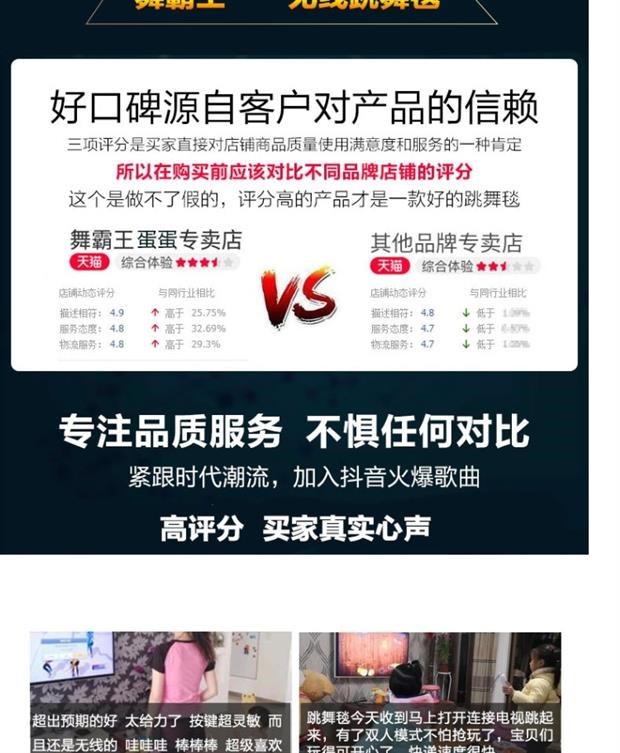 Màn khiêu vũ tại nhà TV và máy tính giao diện sử dụng kép somatosensory chạy máy khiêu vũ không dây đôi làm dày - Dance pad