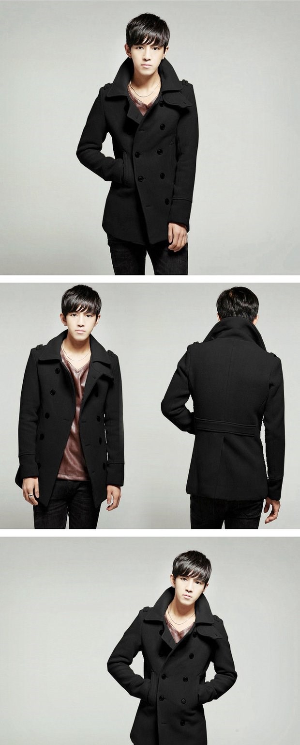 2020 Mùa xuân Sản phẩm mới Áo khoác nam giản dị Thời trang Hàn Quốc Slim Trench Coat Đen Áo khoác nam thời trang Xám - Áo gió