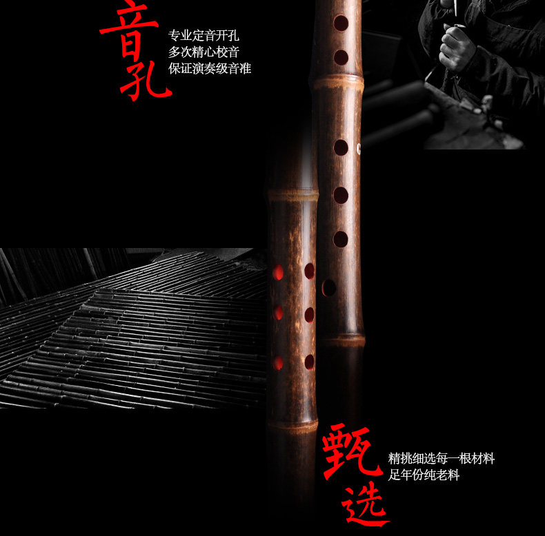 Một cây đàn đặc biệt cao cấp dành cho binh lính, không có đồng, toàn bộ trường văn học Zizhu Dongxiao / Xiao cụ cấp hiệu suất chuyên nghiệp - Nhạc cụ dân tộc