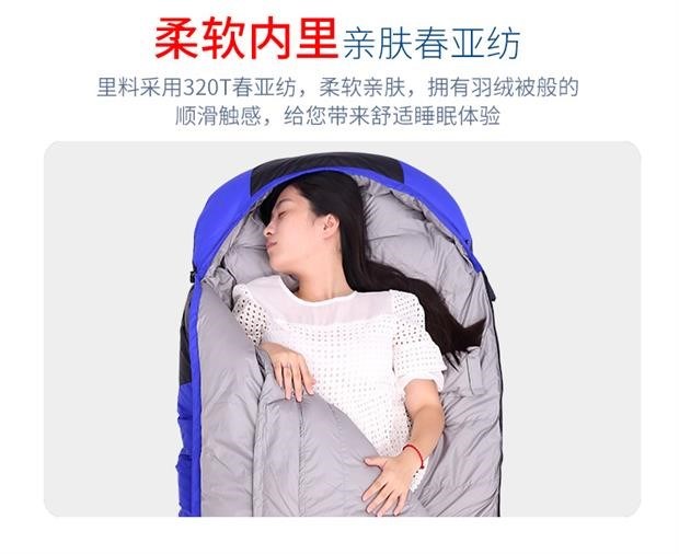 Túi ngủ người lớn có thể tháo rời và giặt được xách tay chống lạnh túi ngủ đôi ngoài trời ấm áp đơn trong nhà mùa đông dày - Túi ngủ