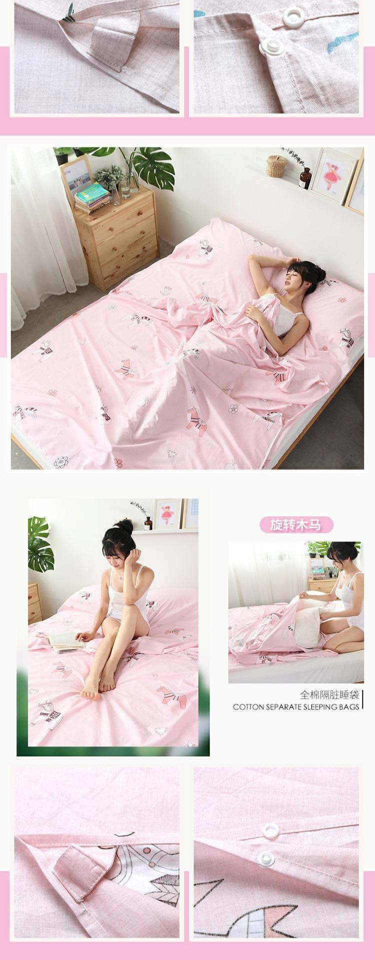 Bẩn túi ngủ cotton tinh khiết du lịch xách tay đi ra ngoài khách sạn khách sạn vệ sinh du lịch ga trải giường đi công tác - Túi ngủ