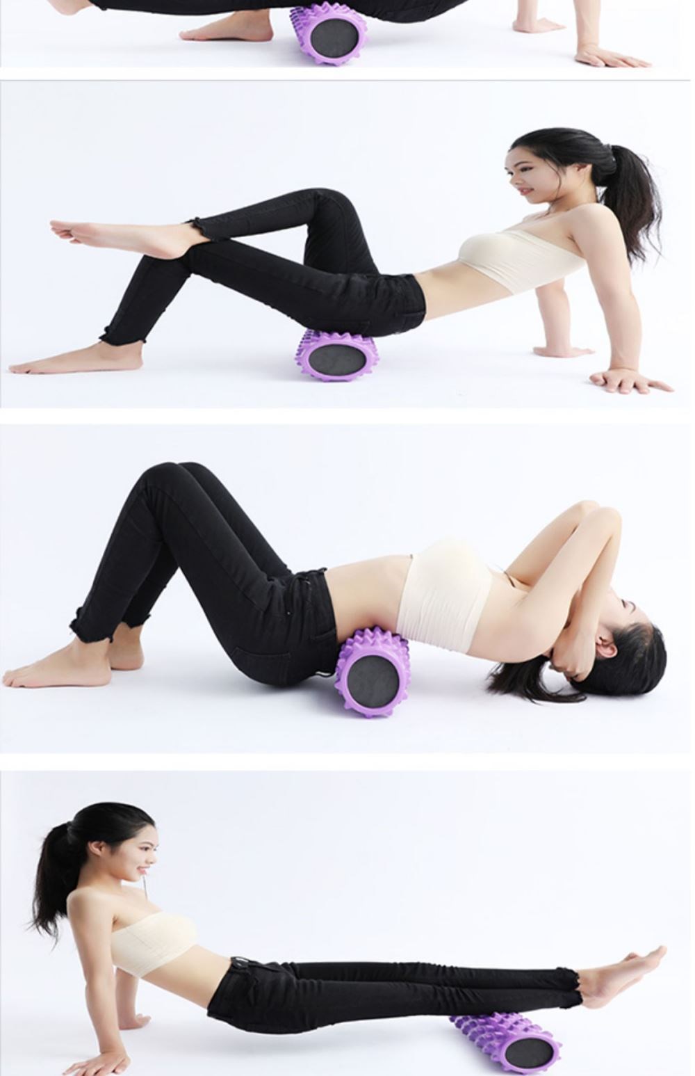 Xoa bóp bắp chân con lăn lăn trở lại thiết bị tập thể dục thanh kinh lạc thiết bị cơ ngâm trục đẩy lùi massage - Yoga
