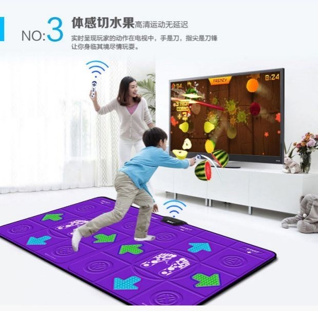 TV hội trường trò chơi trẻ em phát sáng kết nối với TV thảm nhảy đôi gia đình bền cha mẹ con chạy rực rỡ - Dance pad