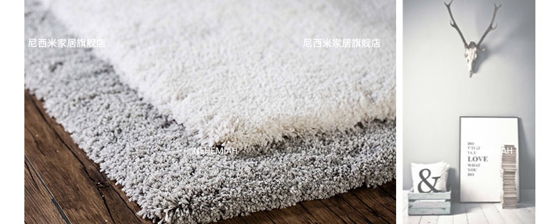 Cao cấp phong cách hiện đại đơn giản thảm phòng khách phòng ngủ Bắc Âu màu xám sang trọng bàn cà phê thảm trải sàn gia đình có thể giặt và dễ dàng - Thảm