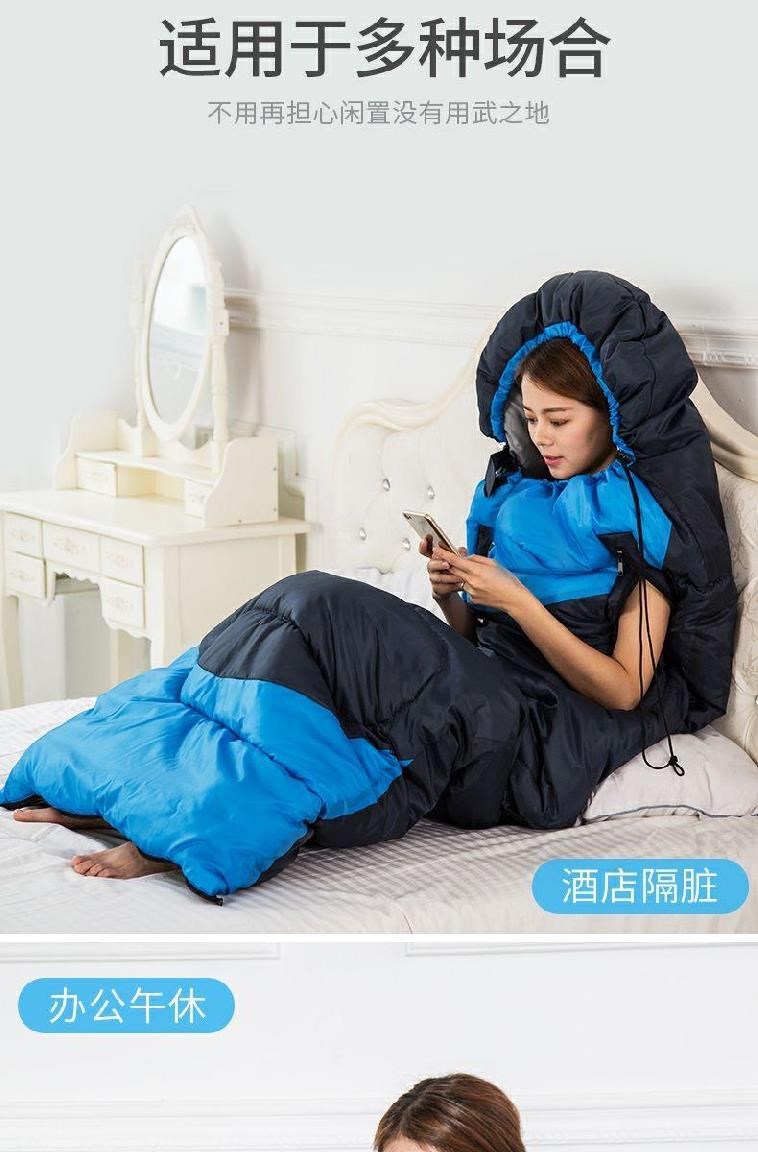 Tàu hỏa túi ngủ dày tầm với trừ túi ngủ chống mưa người lớn cắm trại mùa đông có thể đạt tới túi ngủ mùa thu áo choàng đêm - Túi ngủ