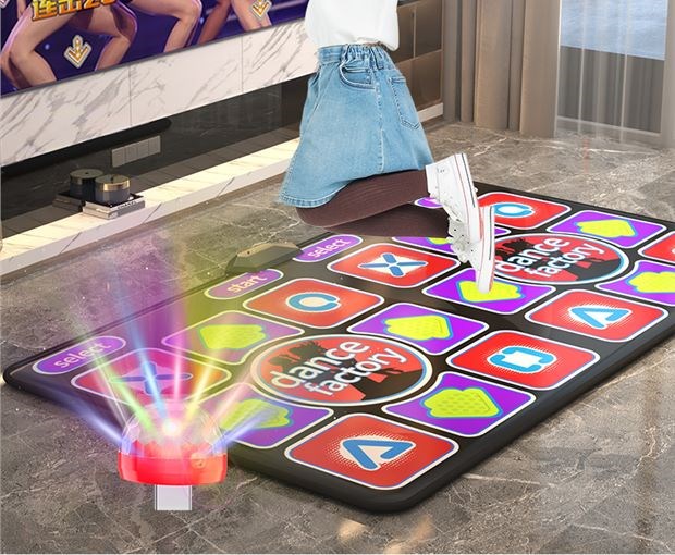 Máy khiêu vũ tại nhà somatosensory múa tay và múa chân một trò chơi mà một người có thể chơi trên TV Thảm chạy đôi kết nối chăn - Dance pad