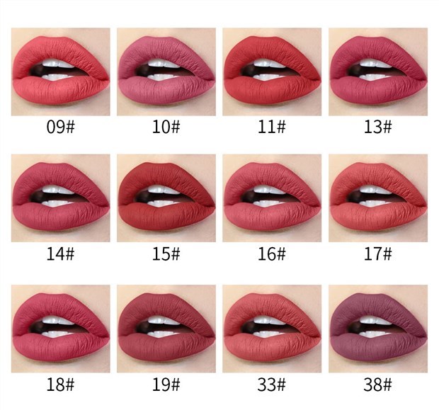 Son bóng MISSROSE lip glaze matte và màu thay thế giá rẻ ngoại thương cô gái da đen đẹp Âu Mỹ nhung matte - Son bóng / Liquid Rouge