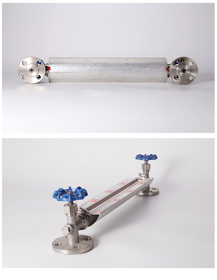 玻璃管液位计不锈钢法兰油位计带刻度显示消防水箱水池液位计