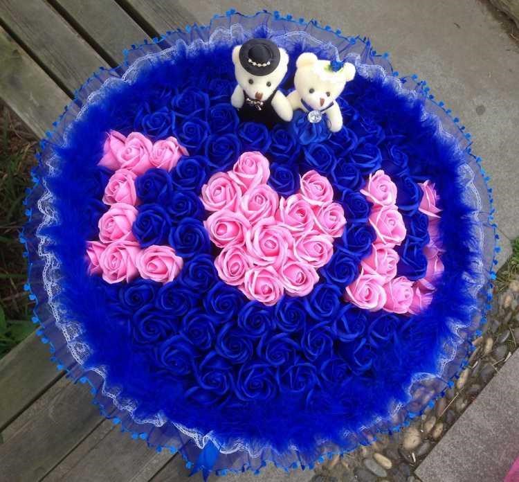 Ngày lễ tình nhân Ngày lễ tình nhân Hoa hồng Xà phòng Hoa Hộp quà hoạt hình Bó xà phòng cho nam và nữ Bạn bè sinh nhật Quà tặng tốt nghiệp - Hoa hoạt hình / Hoa sô cô la