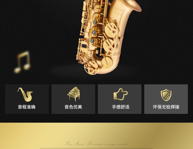 Nhạc cụ thổi kèn Saxophone Alto Saxophone E-phẳng của Pháp chính hãng dành cho người mới bắt đầu - Nhạc cụ phương Tây