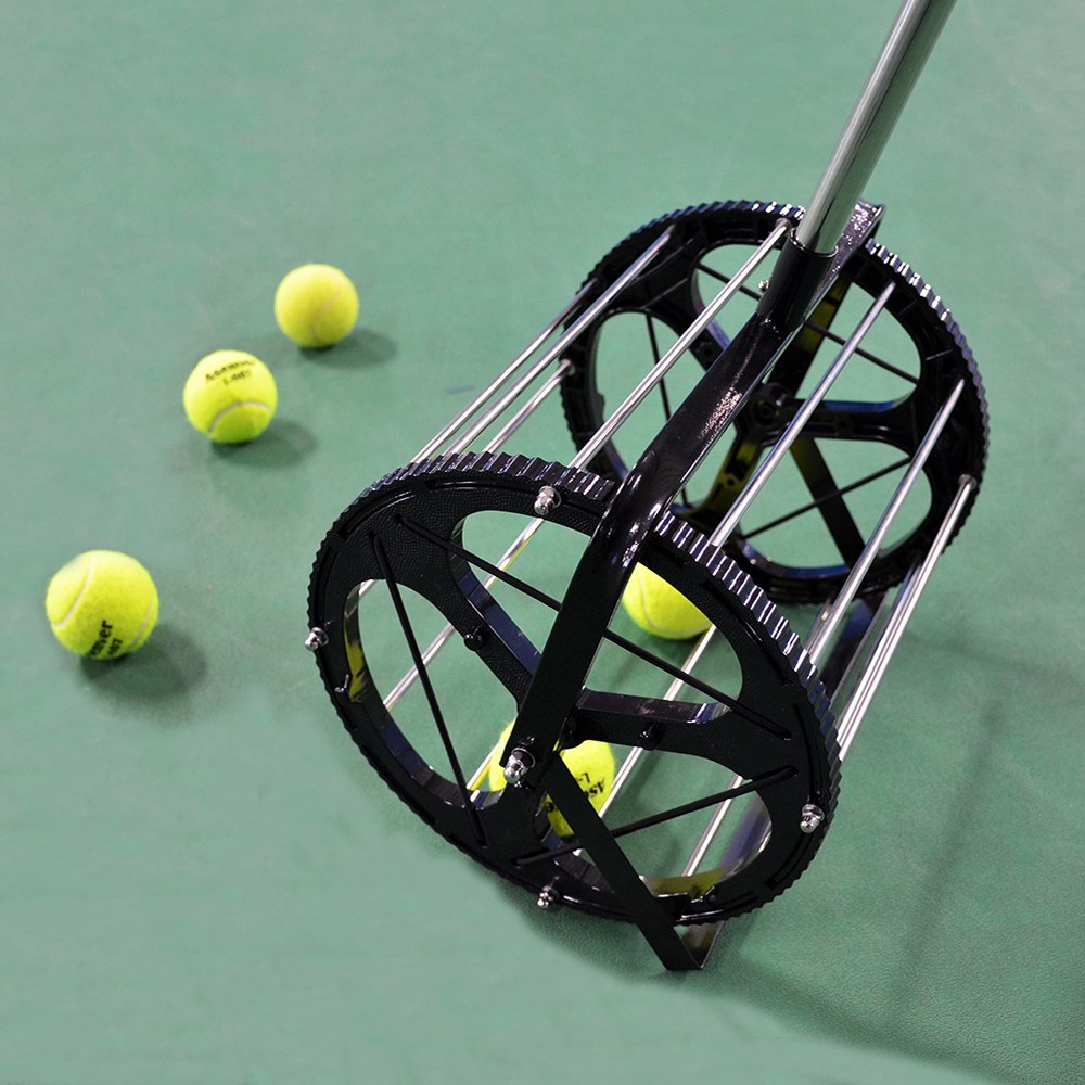 Dụng cụ nhặt bóng tennis chuyên nghiệp nhặt bóng hiện vật nhặt bóng ống huấn luyện viên hộp nhiều bóng tennis giỏ nhặt bóng tự động - Quần vợt
