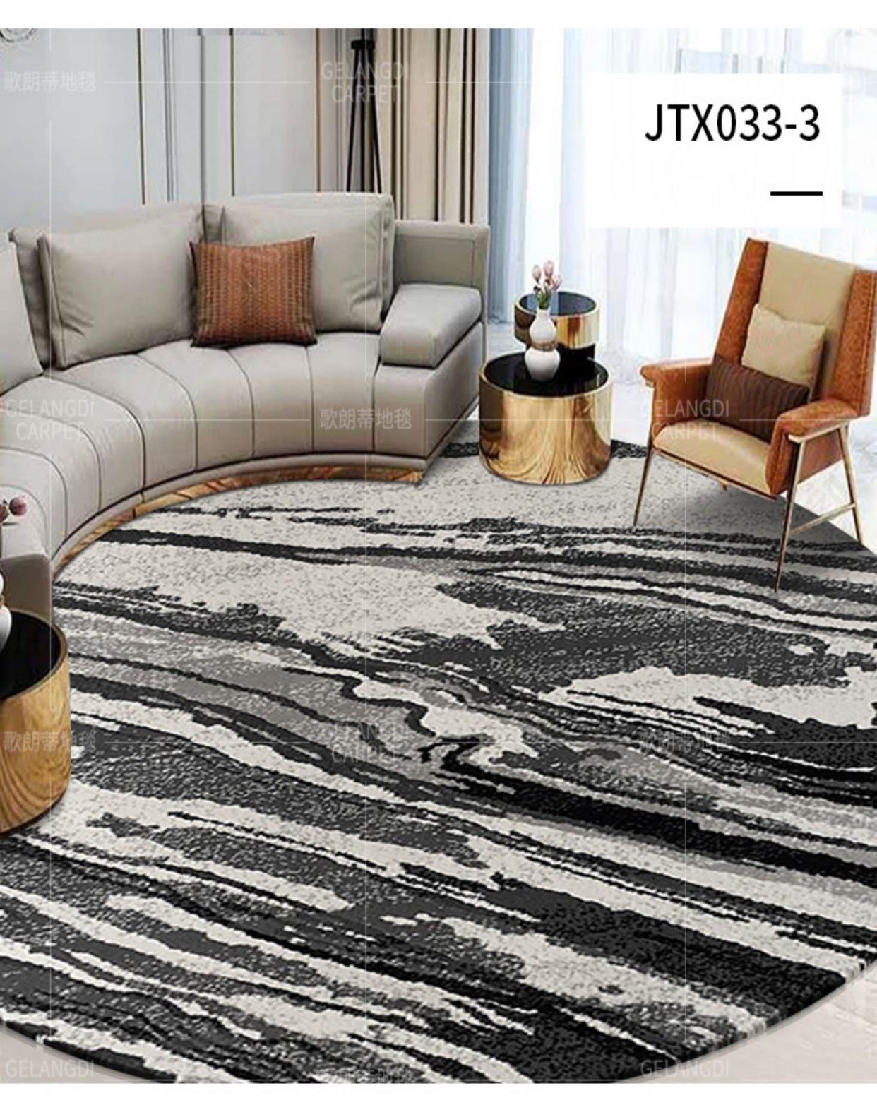 Sofa phòng khách nhà cao cấp bàn cafe thảm len nhập khẩu Mỹ Âu hậu hiện đại phòng ngủ chăn tròn giường ngủ - Thảm