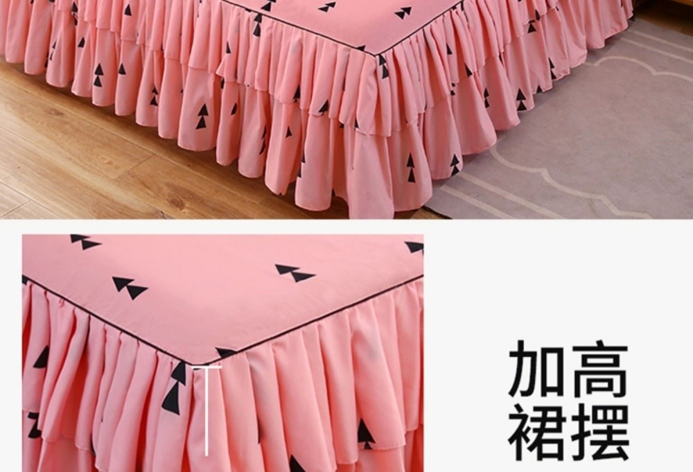 Váy cotton ba mảnh phủ bảo vệ vải cotton chống bụi 1.5m 1.8m2m ga trải giường chống trượt - Váy Petti