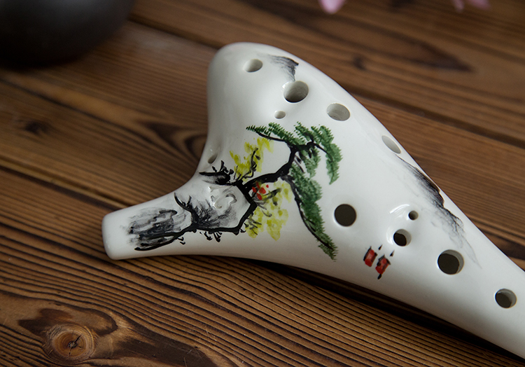 Giới thiệu cao cấp cho người mới bắt đầu Nhạc cụ học sinh 12 lỗ alto C ocarina AC tune 12 lỗ Phụ kiện miễn phí Ocarina Xun - Nhạc cụ dân tộc