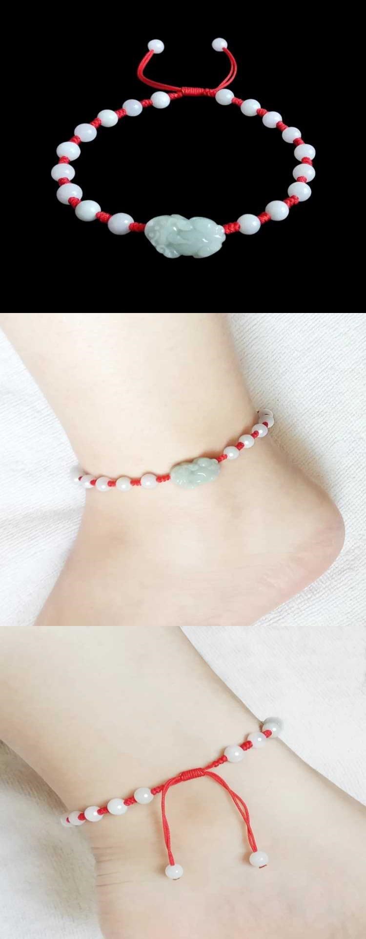 Red String Bracelet Anklet Pixiu SpongeBob Jewelry cho bạn gái Quà tặng sinh nhật cho bạn gái - Vòng chân