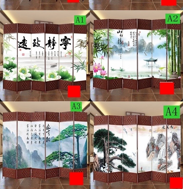 Màn hình phòng ngủ che nắng đồ nội thất gia dụng phòng tắm không thấm nước Phong cách Trung Quốc cạnh giường cổ khung thời trang sảnh khách sạn - Màn hình / Cửa sổ