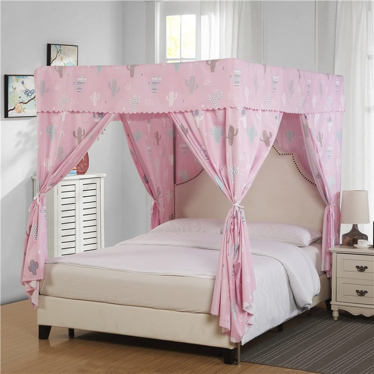 Sản phẩm mới rèm gia dụng có khung, rèm phòng ngủ rèm 1,5m m màn chắn sáng, màn chống muỗi vải hai khối bao quanh giường - Bed Skirts & Valances