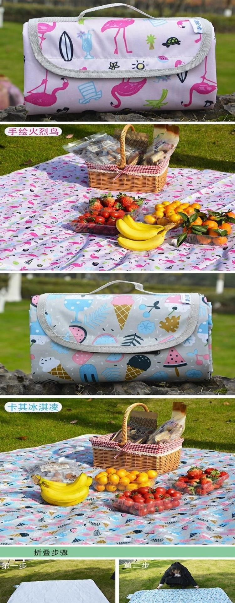 Mat Chống ẩm Mat Nordic Mat Bãi biển Mat Picnic Mat ngoài trời Di động cho trẻ em Picnic Vải Nông thôn Nhật Bản Tầng cửa hàng - Thảm chống ẩm / Mat / Gối