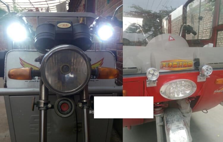 Đèn led ba bánh phụ kiện 12v cực mạnh Đèn xe điện 48v, đèn pha, đèn điện đa năng cải tiến, chống thấm nước chùm sáng cao - Đèn xe máy