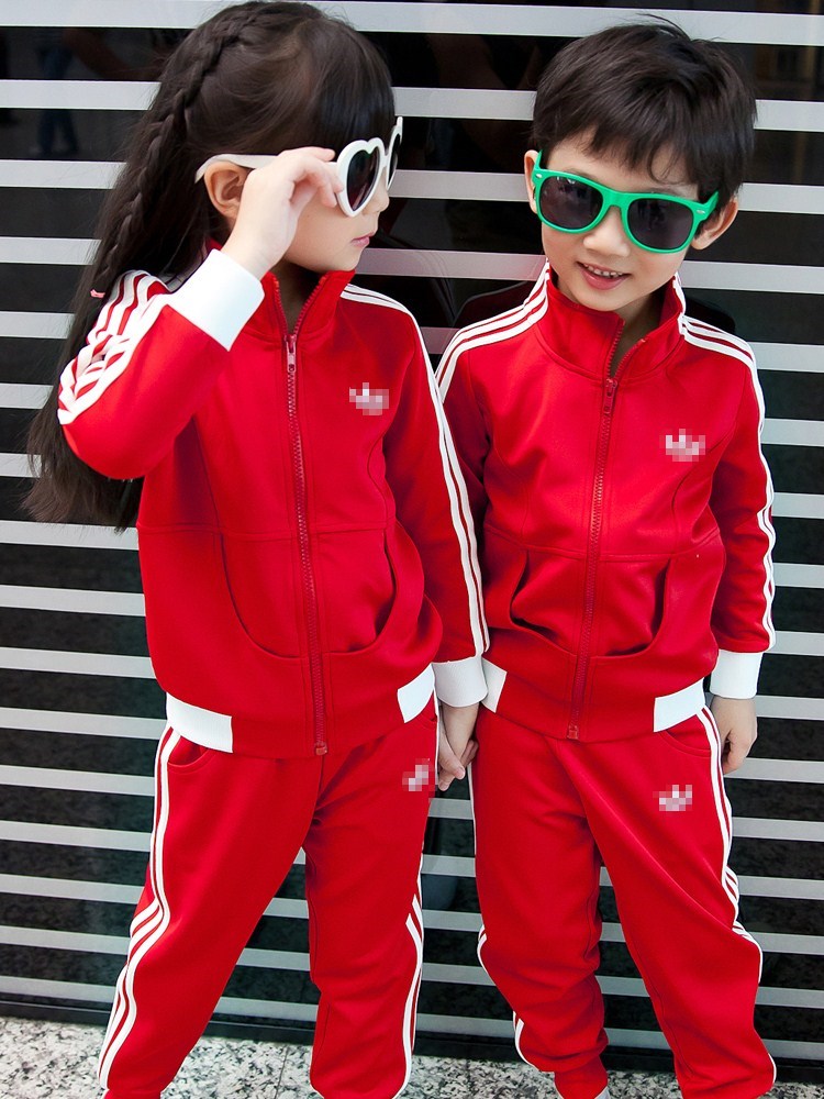 定制小学生校服春秋装红色白色男女儿童运动服幼儿园园服班服套装