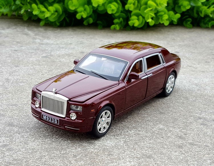 1:24 Rolls-Royce Phantom mô hình xe hợp kim mô phỏng mô hình xe hơi bằng kim loại âm thanh và ánh sáng kéo lại ô tô đồ chơi - Chế độ tĩnh