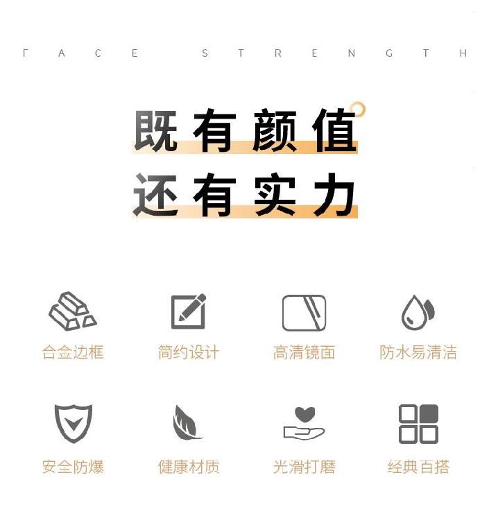 Gương đứng treo tường Gương soi toàn thân nhà Trung Quốc treo tường, gương có thể tháo rời ở ngưỡng cửa với giá đỡ, treo tường tiết kiệm - Gương