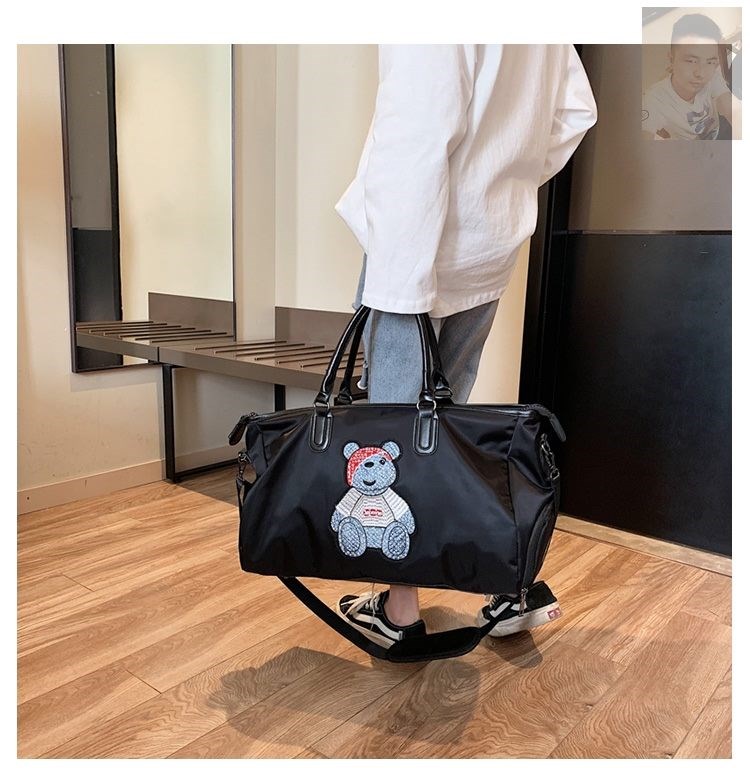 Túi du lịch nữ nhỏ nhẹ xách tay túi hành lý dung tích lớn túi duffel túi tập thể dục Túi du lịch Hàn Quốc đi công tác - Túi du lịch