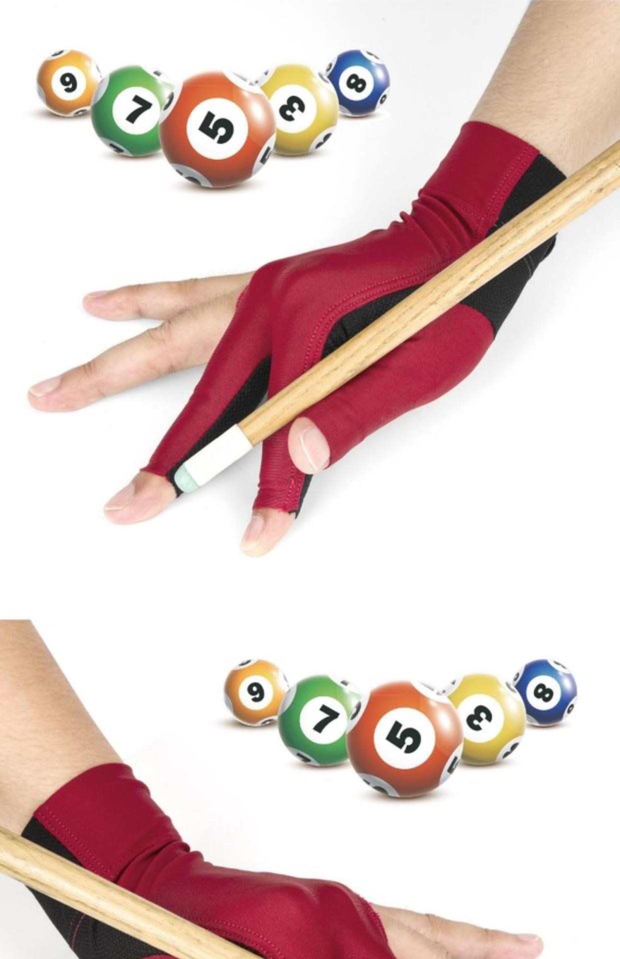Găng tay bida chuyên nghiệp găng tay ba ngón phần mỏng thoáng khí găng tay bida chống trượt chuyên nghiệp găng tay bida cụt ngón - Bi-a