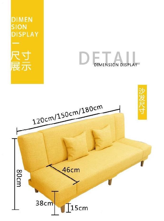 Mục đích kép có thể gập lại và có thể thay đổi Cho thuê sofa kiểu Trung Quốc 0,8m sofa cotton và lanh phòng khách giường công chúa đa chức năng - Ghế sô pha