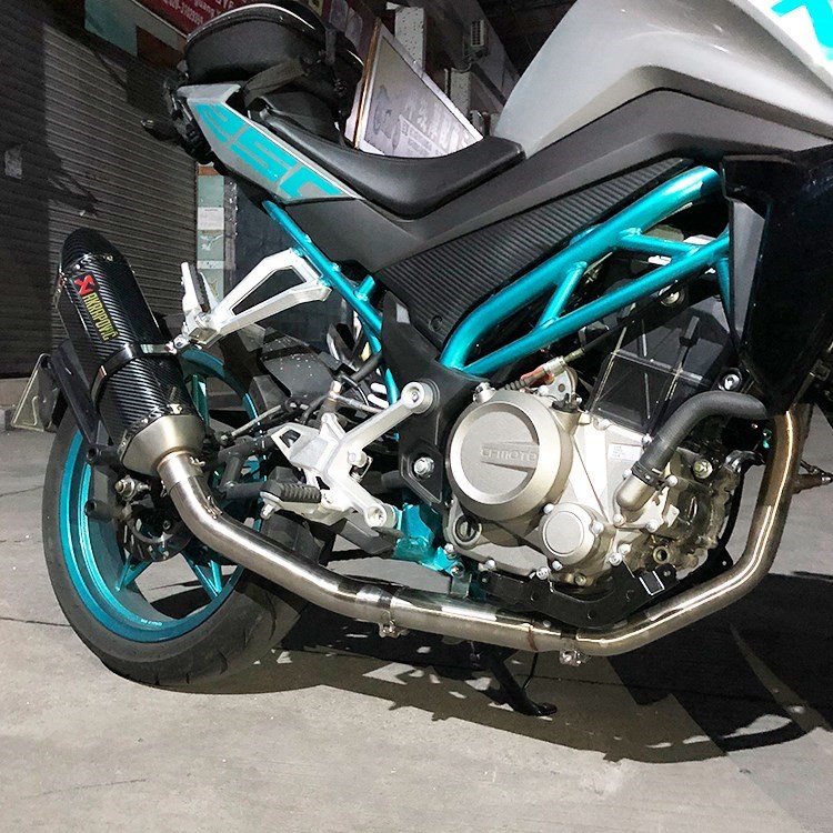 Xe mô tô thể thao NK250 sửa đổi ống xả Chunfeng 250NK sửa đổi ống xả hình bọ cạp phía trước - Ống xả xe máy