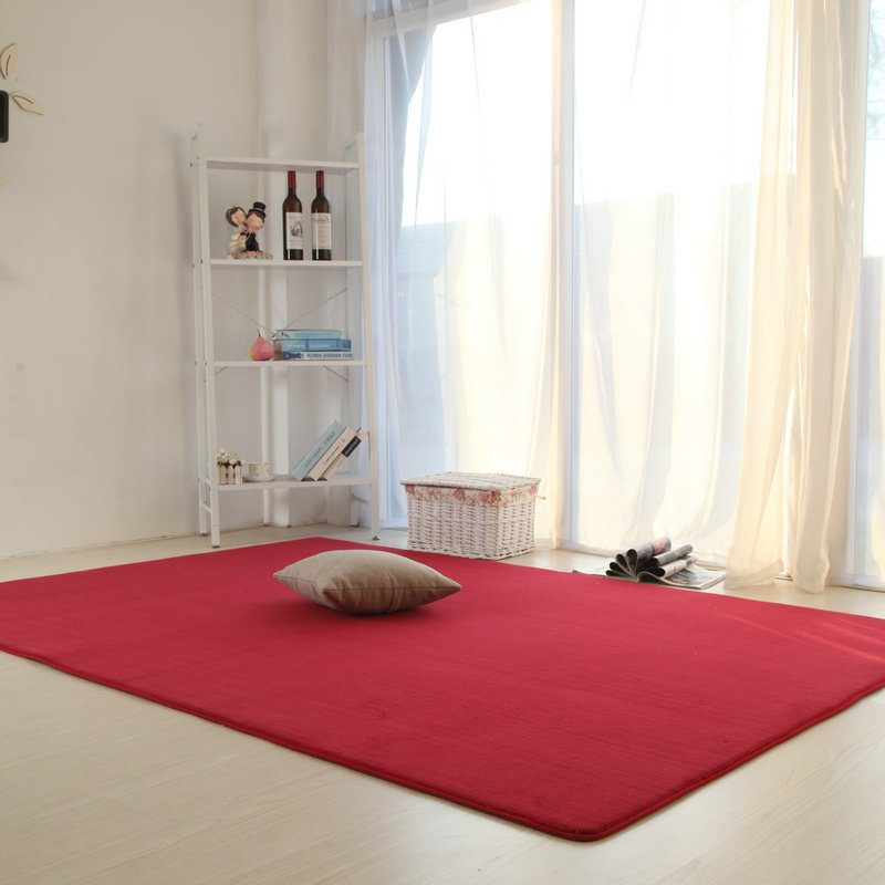 Thảm phòng ngủ, phòng khách gia đình, bàn cafe, thảm trải giường tatami, màu hồng dễ thương, thảm trải sàn trang trí nội thất gia đình - Thảm