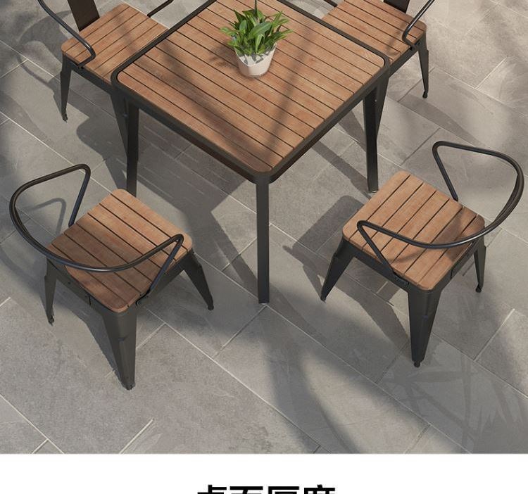 Cá nhân hóa mini nhỏ kết hợp chống ăn mòn và phong cách Trung Quốc đồ gỗ ngoài trời sân vườn Bàn ghế trà chân cao - Bàn ghế ngoài trời / sân