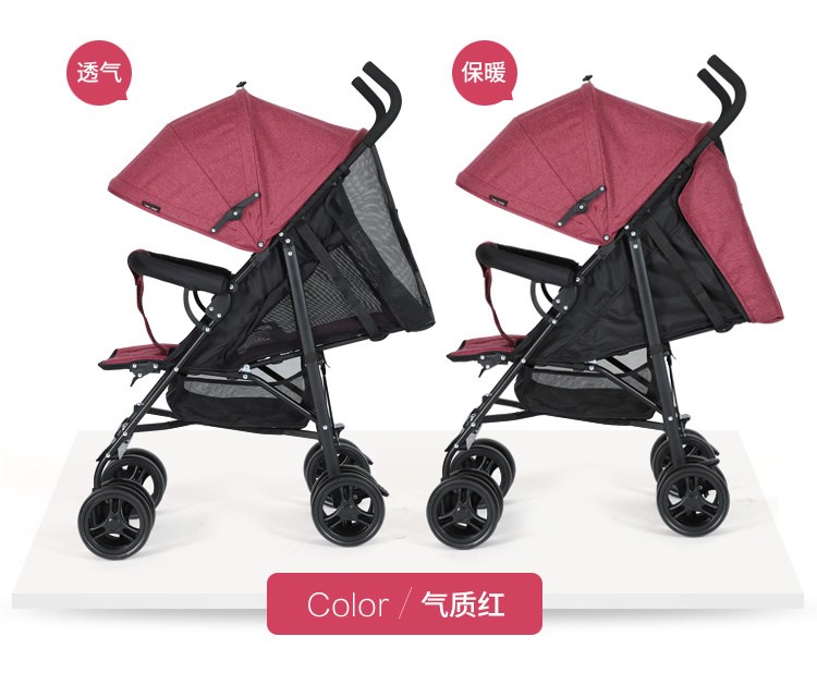 Xe đẩy trẻ em Siêu nhẹ Có thể gập lại Trẻ em Di động Ô tô nhỏ Xe đẩy Trẻ em Xe đẩy bốn bánh đơn giản - Xe đẩy / Đi bộ
