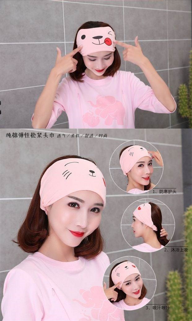 Mũ bảo vệ mùa xuân và mùa thu mô hình sau sinh dễ thương mùa hè mỏng phần giam hãm băng đô thai sản khăn xếp băng đô bảo vệ đầu mũ thai sản - Mũ thai sản / Vớ / Giày