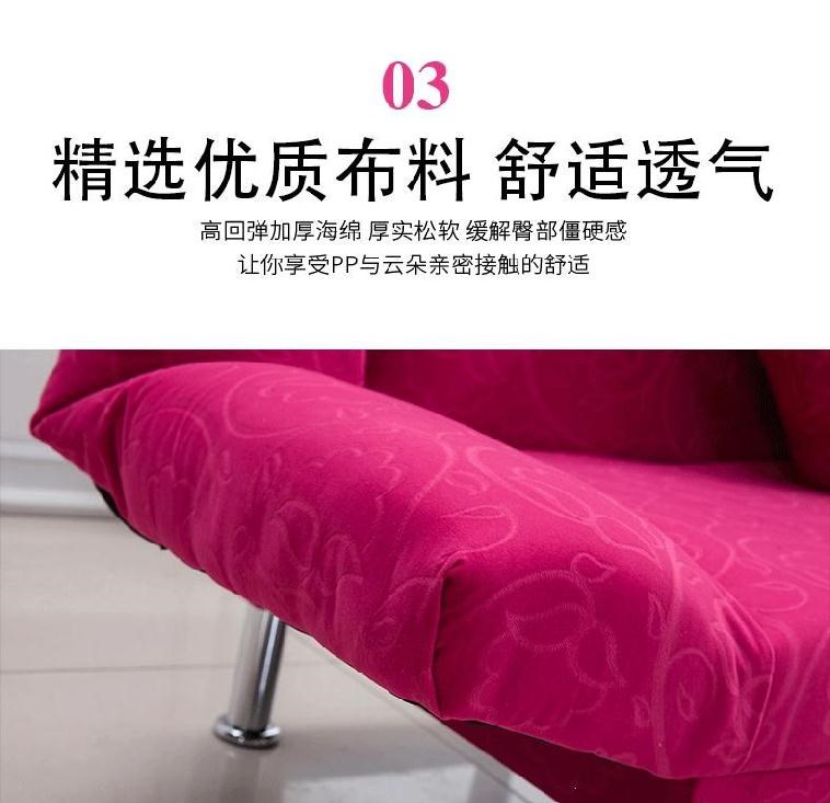 Giường sofa đa chức năng, căn hộ nhỏ, có thể tháo rời và giặt được, mềm mại, có thể gấp lại, giường ghế thoáng khí tại nhà, ngủ kiểu Trung Quốc, màu đặc, có thể thu vào - Ghế sô pha