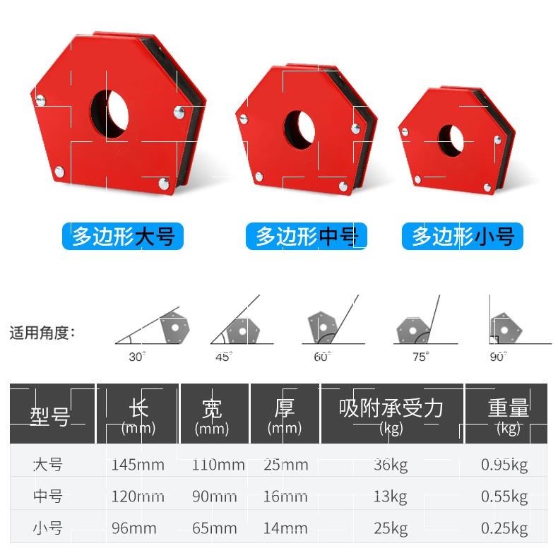 Máy hàn điện Máy hút đa sắt Dụng cụ phụ trợ từ tính mạnh Máy định vị nam châm Góc phải Máy hàn góc đa chức năng - Dụng cụ thủy lực / nâng