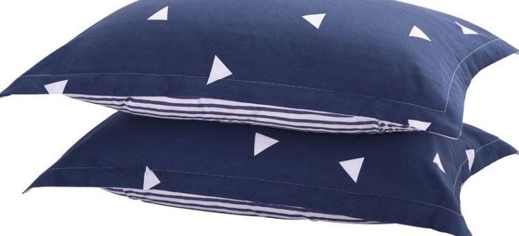 Gối gối đơn màu xanh sọc xanh giường đôi thoải mái cho nam và nữ để tăng gia dụng mùa hè thoáng khí kẹp áo gối - Gối trường hợp