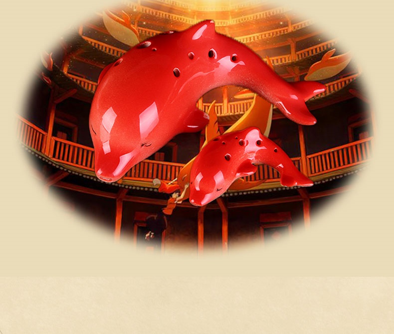 New Taile TAILE Ocarina Kundi 12 lỗ Alto G / Treble C Ocarina Big Fish Kun Begonia Nhạc cụ - Nhạc cụ dân tộc
